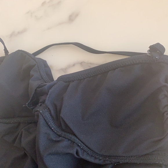 Mossimo Black Tankini Swimsuit Top With Ruching - Picture 3 of 4